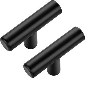 10 Pack 2 In Cabinet T Pulls Matte Black Stainless Steel Kitchen Handle Ravinte